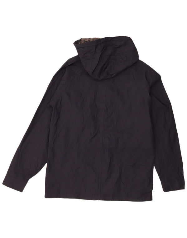 Jaqueta de chuva masculina Jack & Jones com capuz UK 40 grande nylon azul marinho