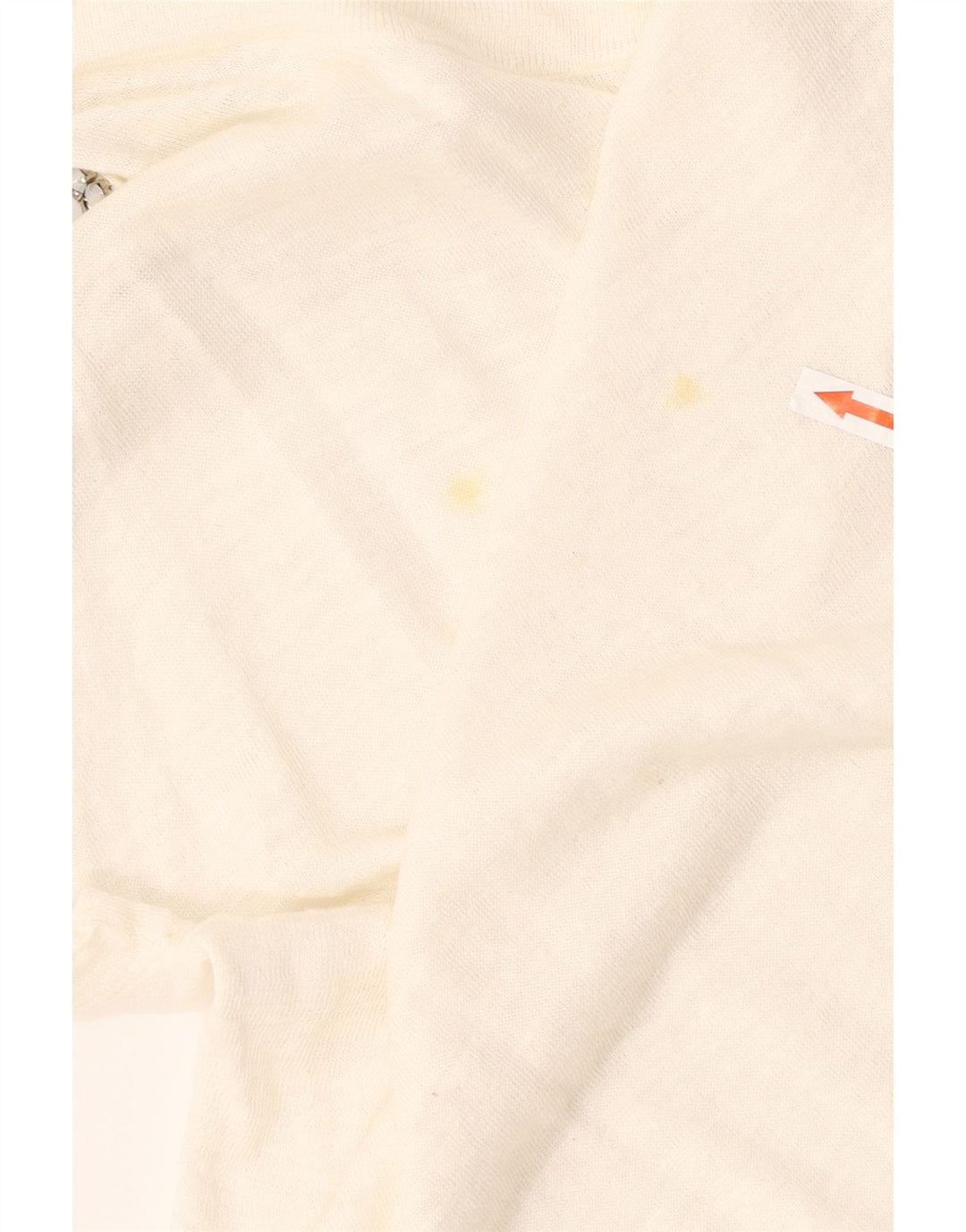 Patrizia Pepe Top feminino oversized sem ombro EUA 2 XS linho branco