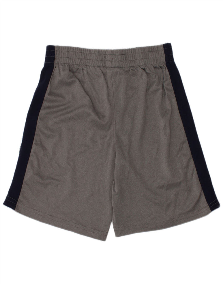 Shorts esportivos gráficos Puma meninos 5-6 anos cinza colorblock poliéster