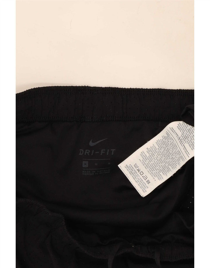 Shorts esportivos femininos Nike Dri Fit UK 12 poliéster preto médio
