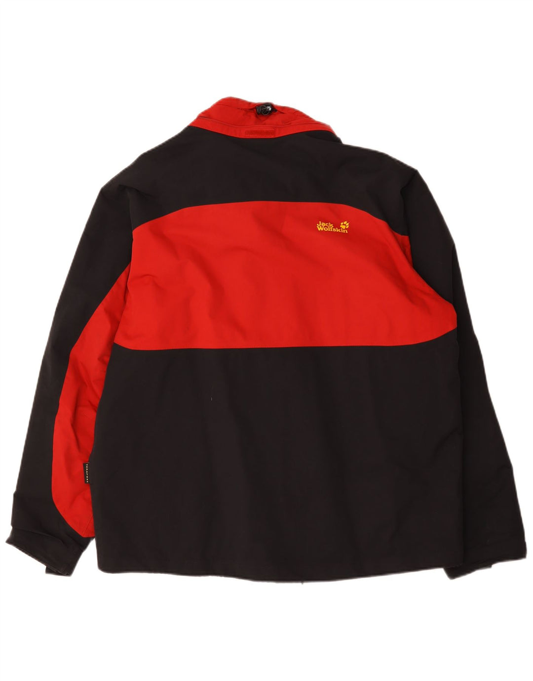 Jaqueta corta-vento masculina Jack Wolfskin Reino Unido 44 XL vermelho colorblock poliamida