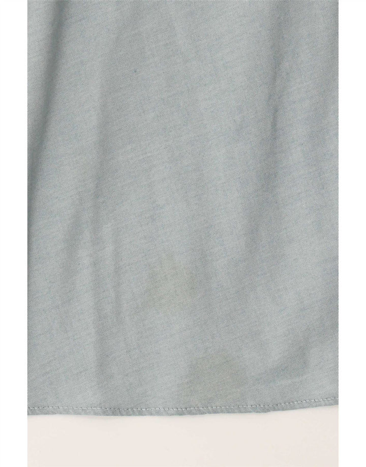 Camisa masculina Dkny Slim Fit tamanho 17 XL azul