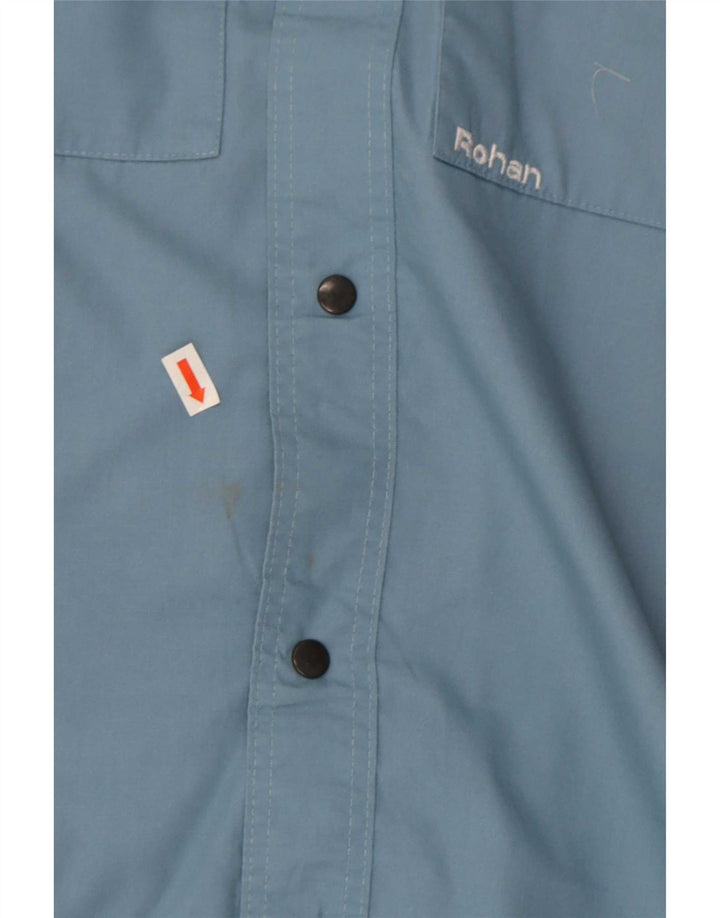 Camisa masculina Rohan grande poliéster azul