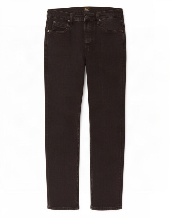 Lee Womens Powell Slim Jeans W30 L32 Algodão Preto