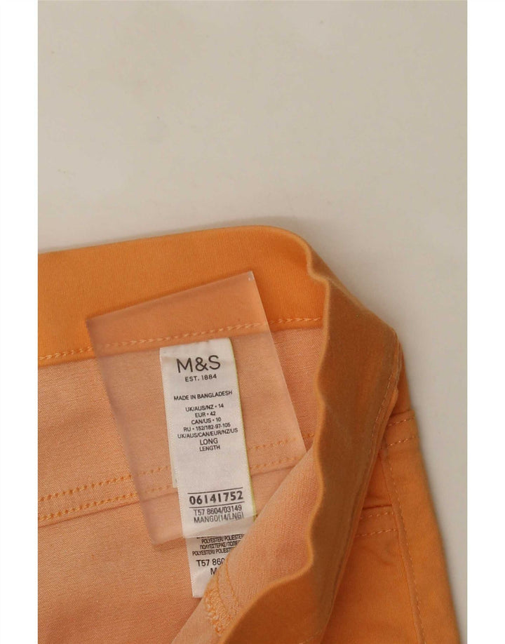 Leggings femininas Marks & Spencer Reino Unido 14 grande algodão amarelo