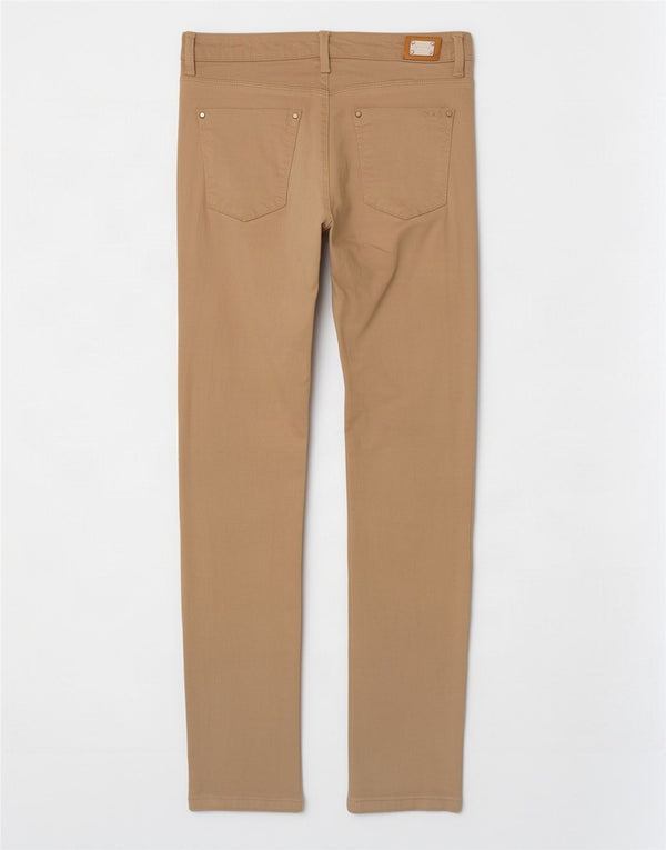 Calça feminina casual skinny Zara UE 38 pequena W28 L30 bege