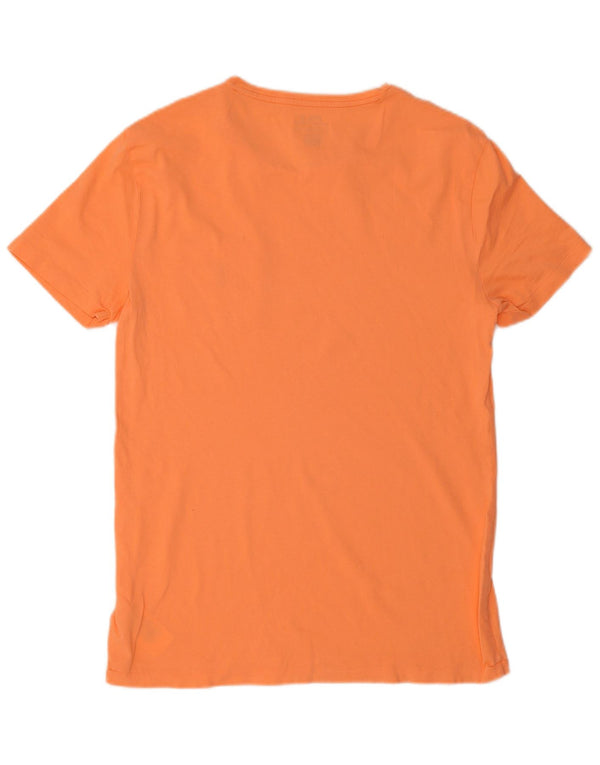 Polo Ralph Lauren Mens Camiseta Slim Fit Personalizada Top Médio Algodão Laranja