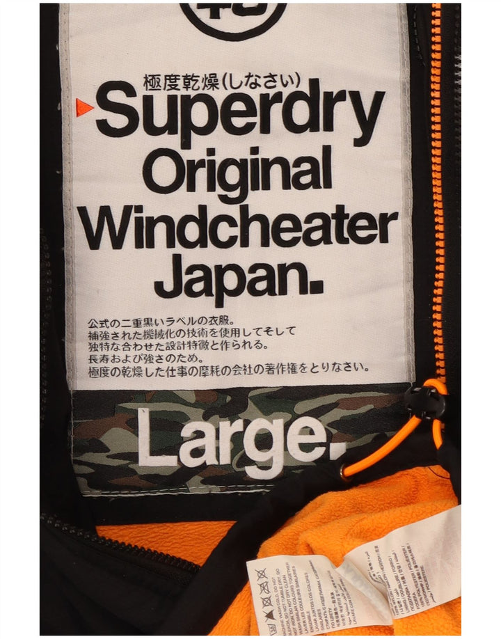 Jaqueta corta-vento feminina Superdry UK 16 grande preta