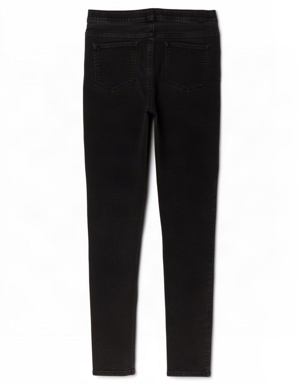 Calça jeans feminina Marks & Spencer UK 14 médio W30 L29 algodão preto