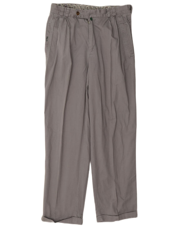Calça Chino Masculina Vintage IT 46 Pequena W29 L30 Algodão Cinza