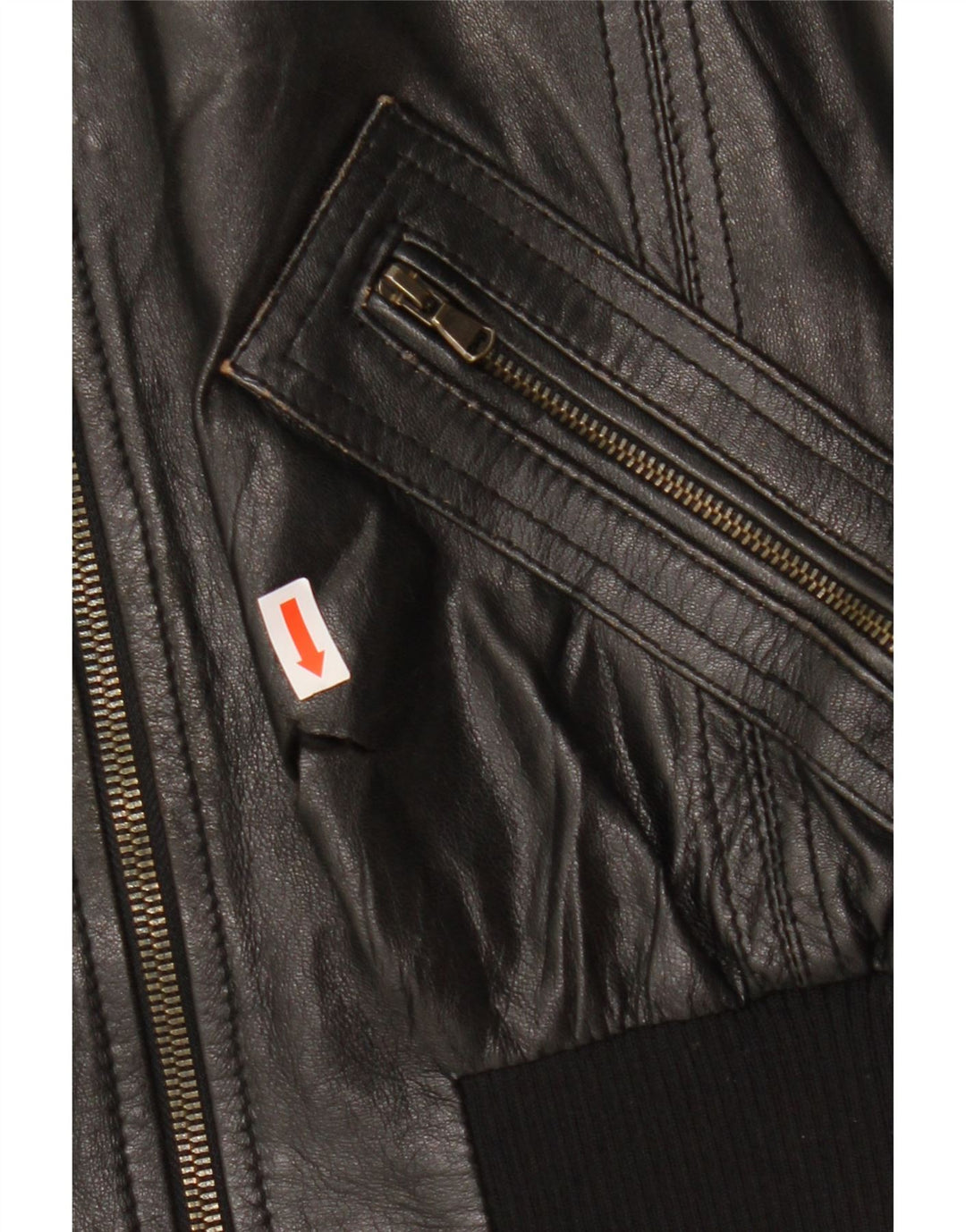 Jaqueta de couro bomber feminina CINTI IT 46 grande couro preto