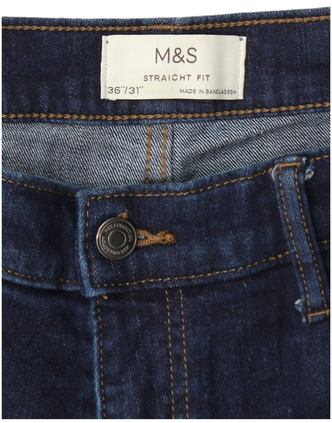 Jeans retos masculinos Marks & Spencer W36 L31 azul marinho
