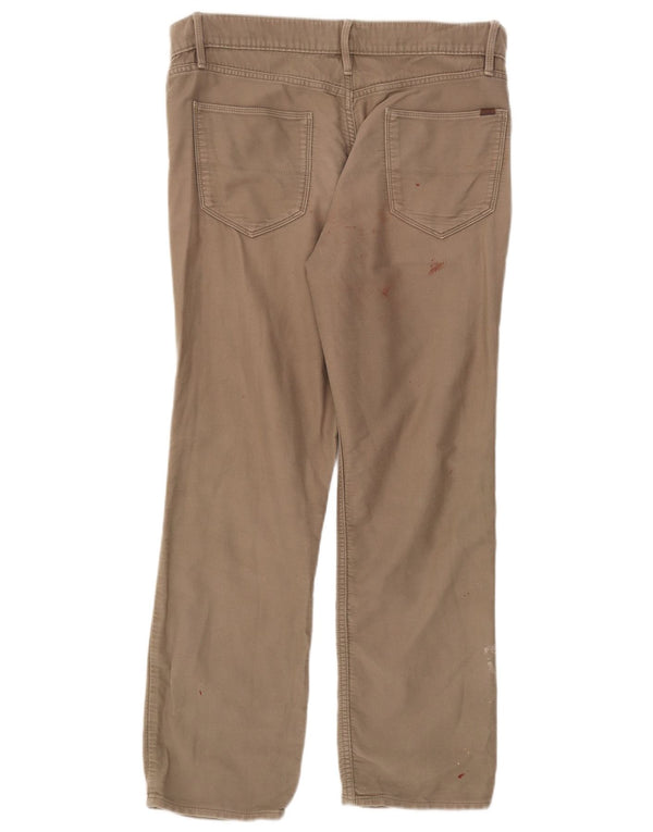 Calça casual masculina Marks & Spencer de ajuste regular W34 L29 algodão bege