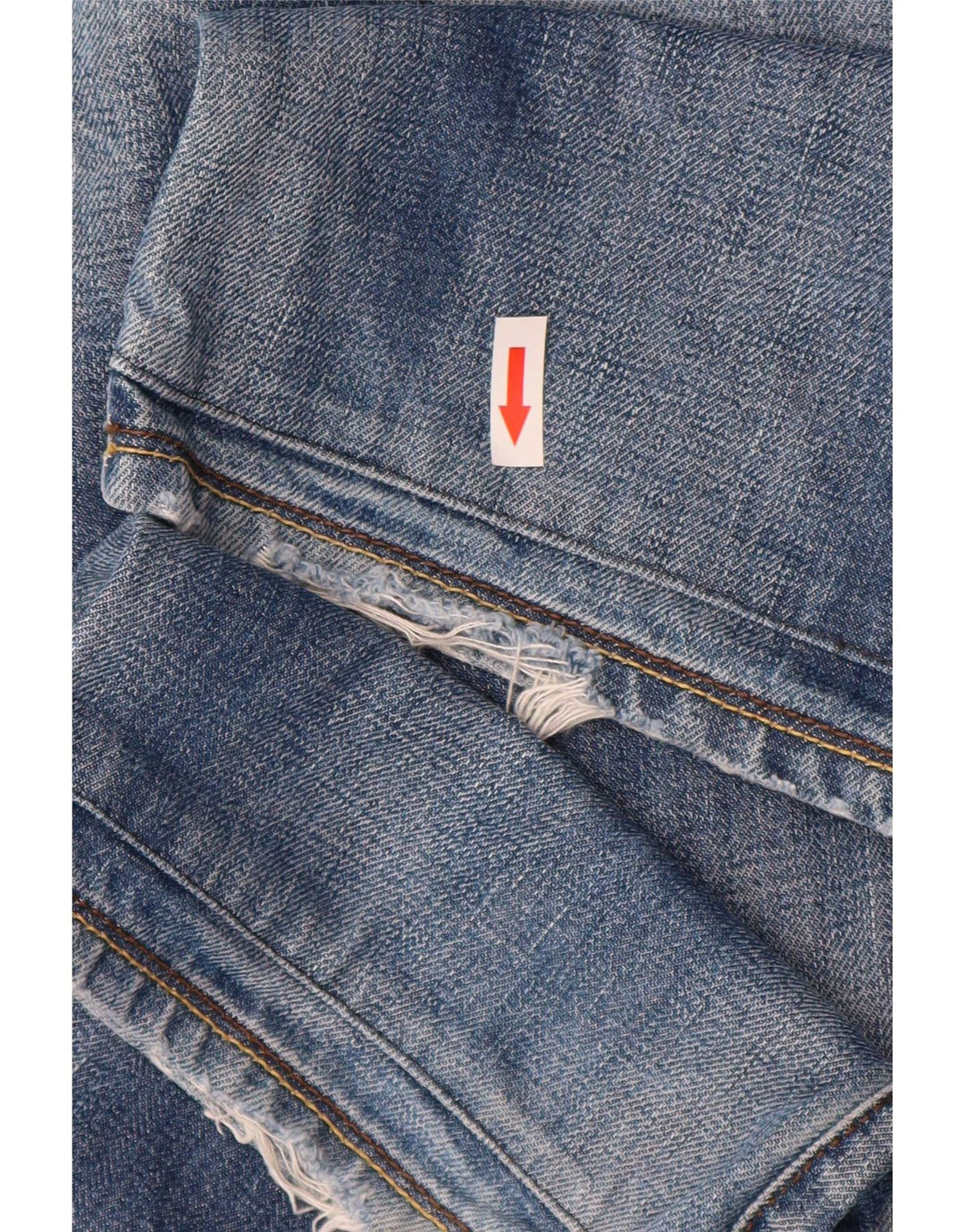 Liu Jo Calça jeans reta masculina desgastada W32 L34 algodão azul