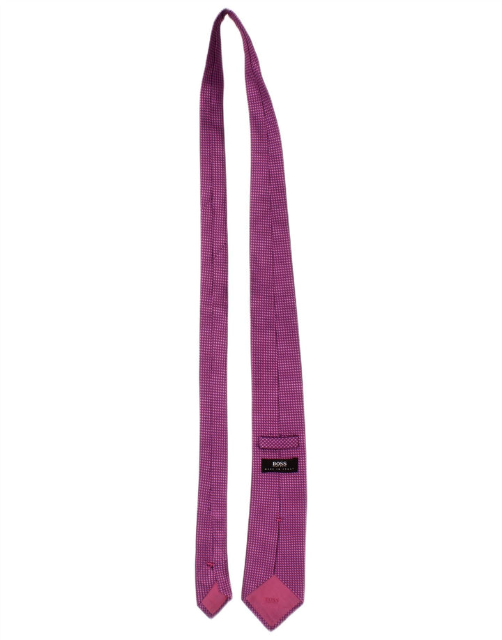 Gravata masculina Hugo Boss tamanho único roxo manchado clássico