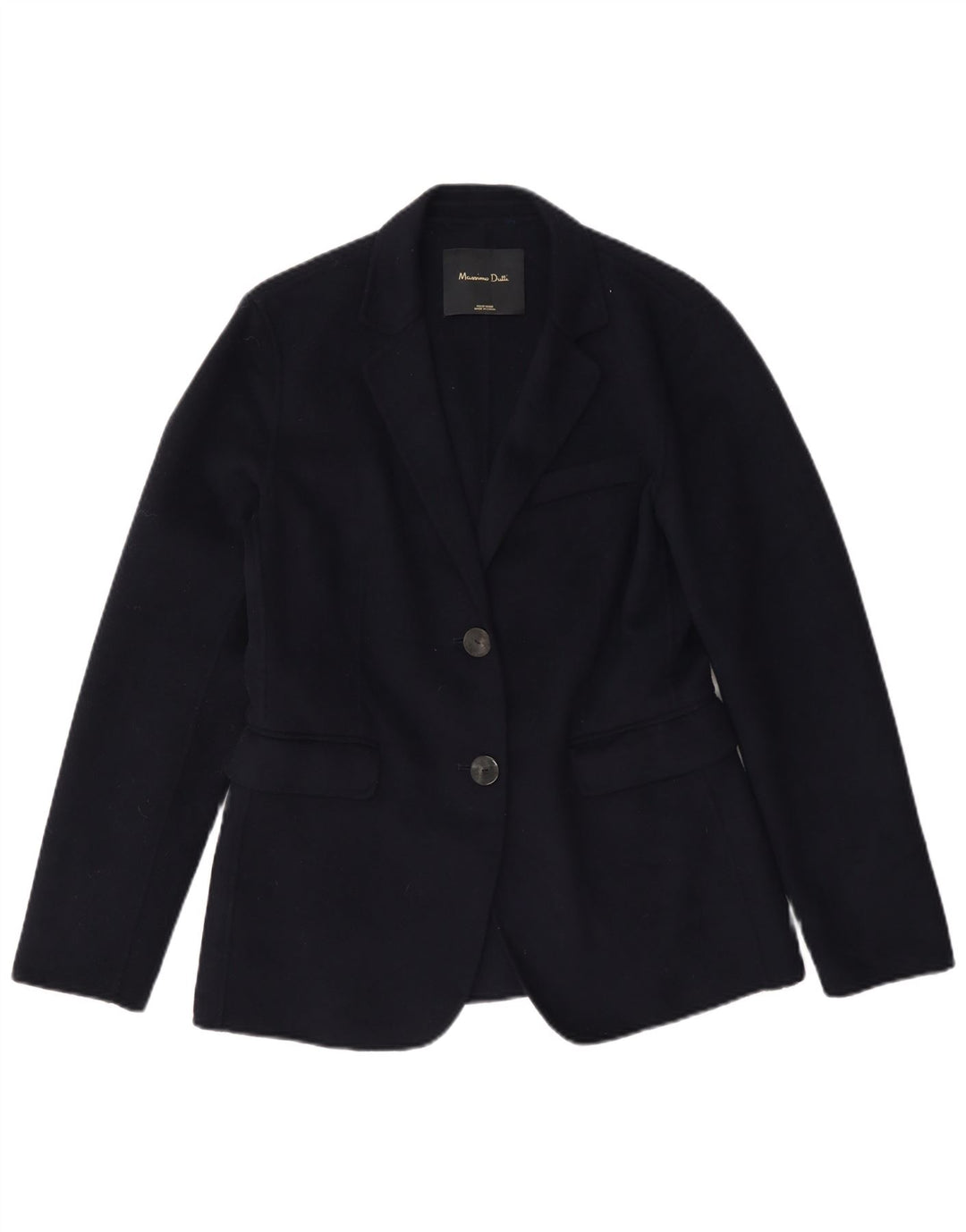 Jaqueta blazer feminina Massimo Dutti com 2 botões UE 38 pequena lã azul marinho