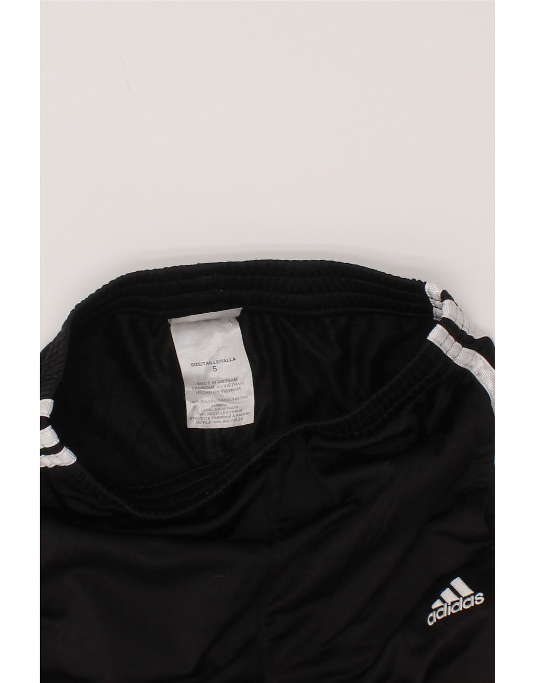 Calças de treino Adidas meninos 4-5 anos preto poliéster