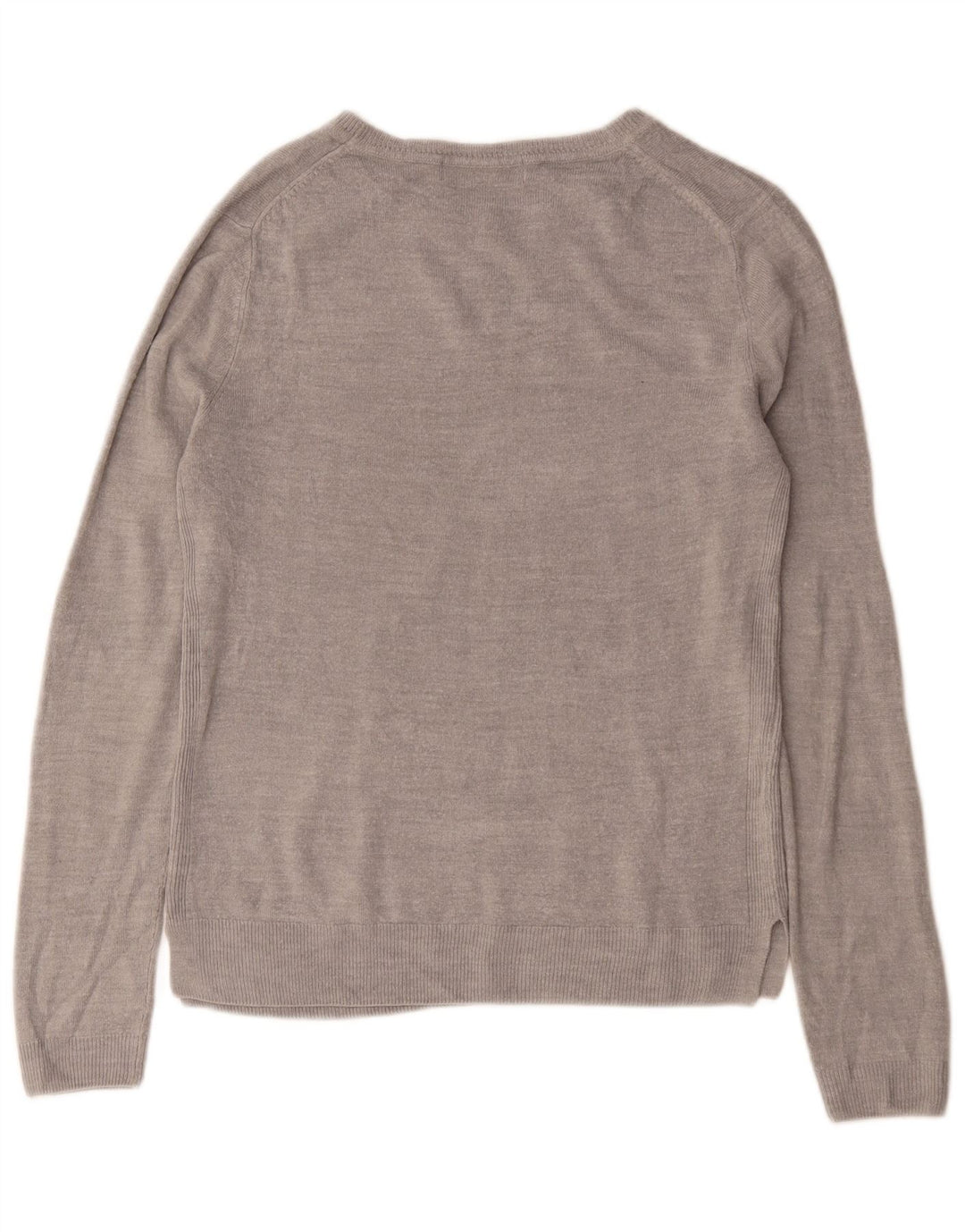 Suéter feminino Marks & Spencer com gola canoa Reino Unido 12 cinza médio