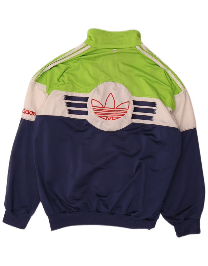ADIDAS Mens Tracksuit Top Jacket UK 42/44 Grande Azul Marinho Colourblock