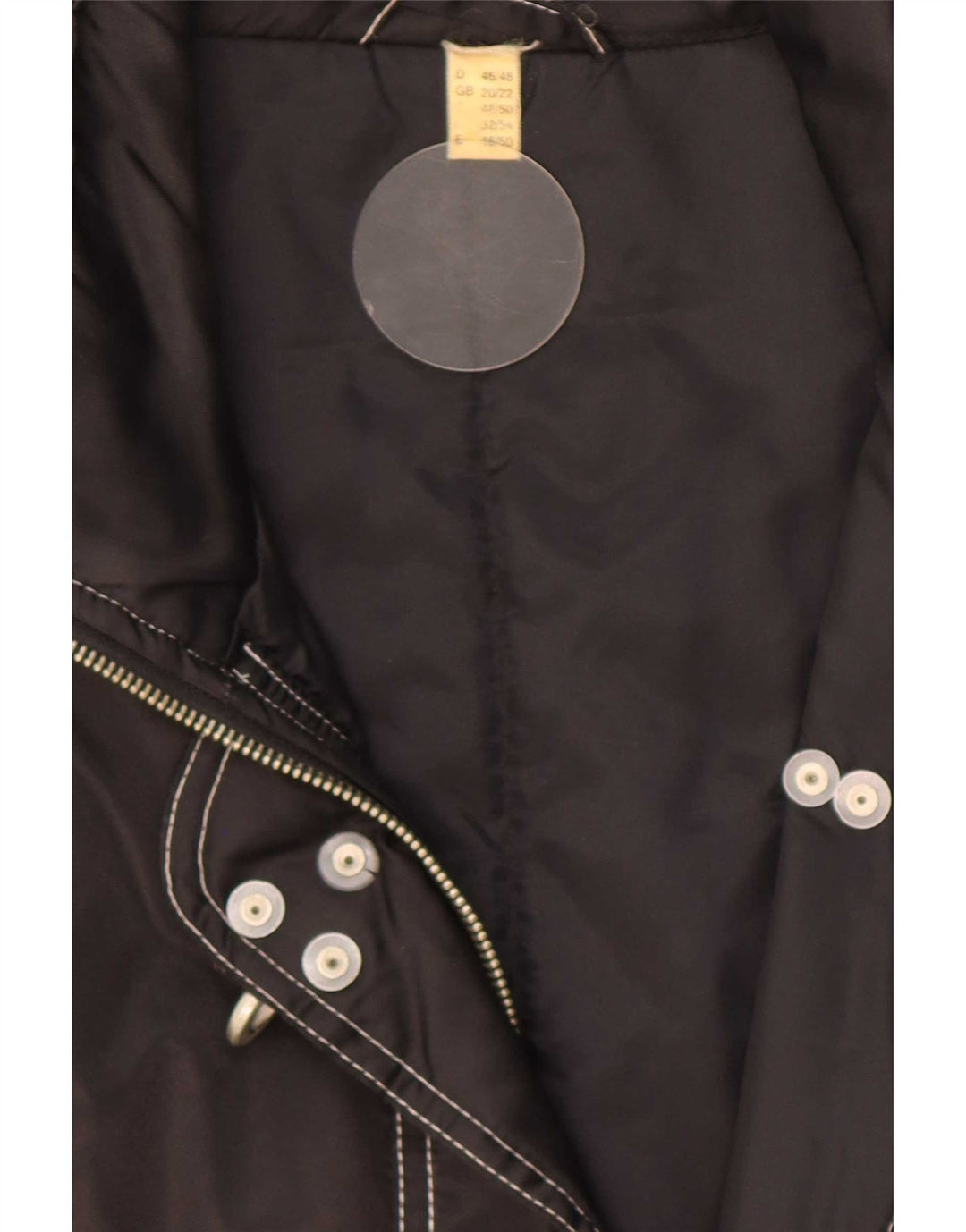 Colete utilitário feminino vintage de grandes dimensões UK 20/22 XL preto poliamida