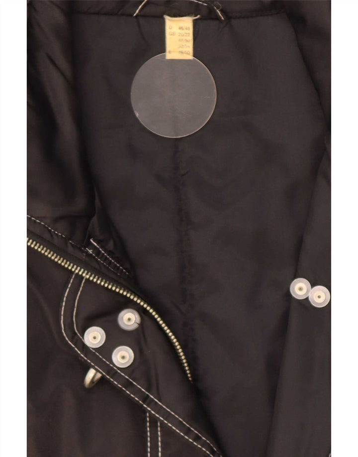 Colete utilitário feminino vintage de grandes dimensões UK 20/22 XL preto poliamida