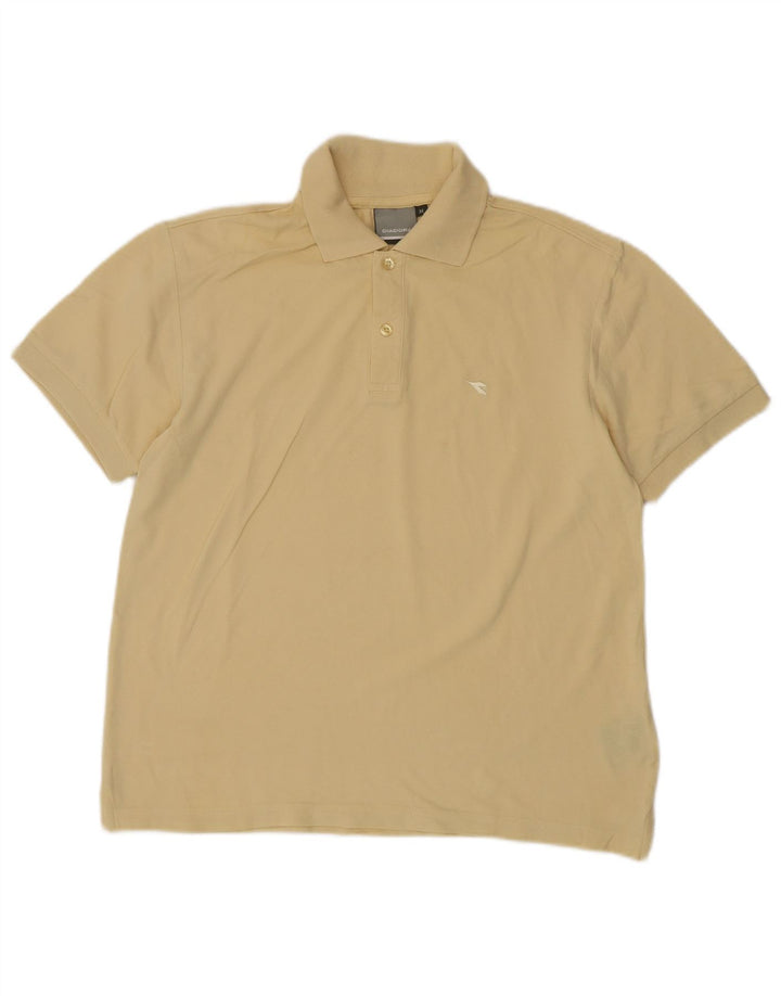 Camisa polo masculina DIADORA algodão amarelo médio