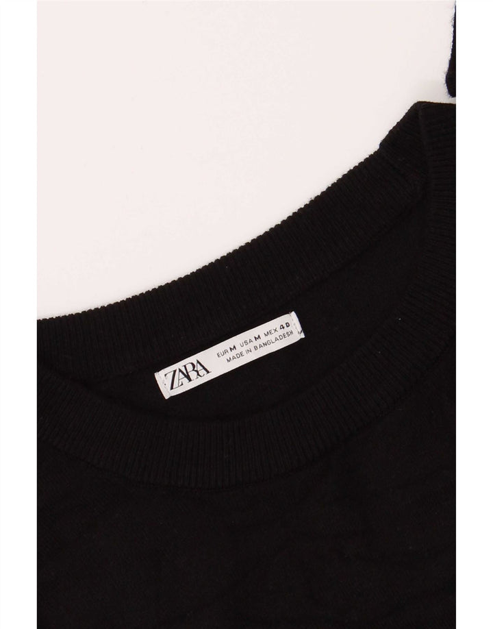 Zara Suéter masculino com gola canoa médio preto