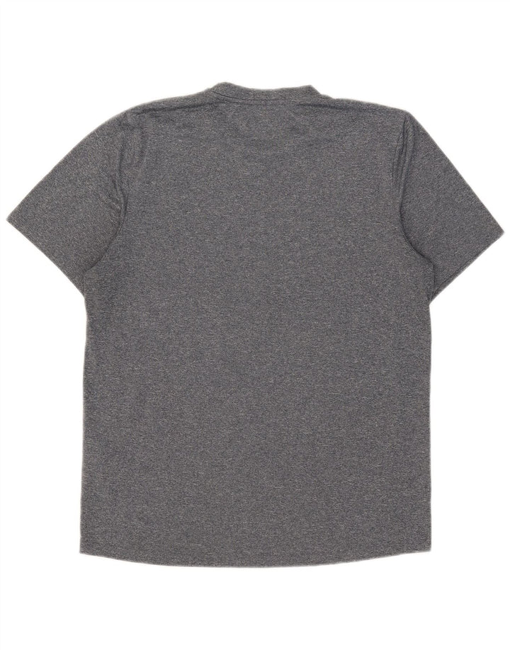 Camiseta masculina Umbro Top cinza médio poliéster manchado