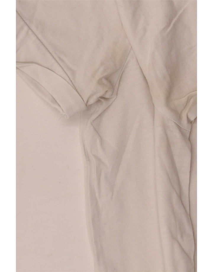 Tommy Hilfiger Camiseta feminina gráfica Top UK 14 Médio Branco