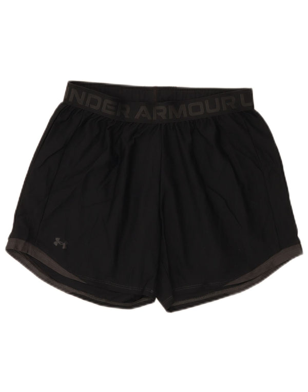 Under Armour Womens Graphic Sport Shorts UK 10 Pequeno Poliéster Preto