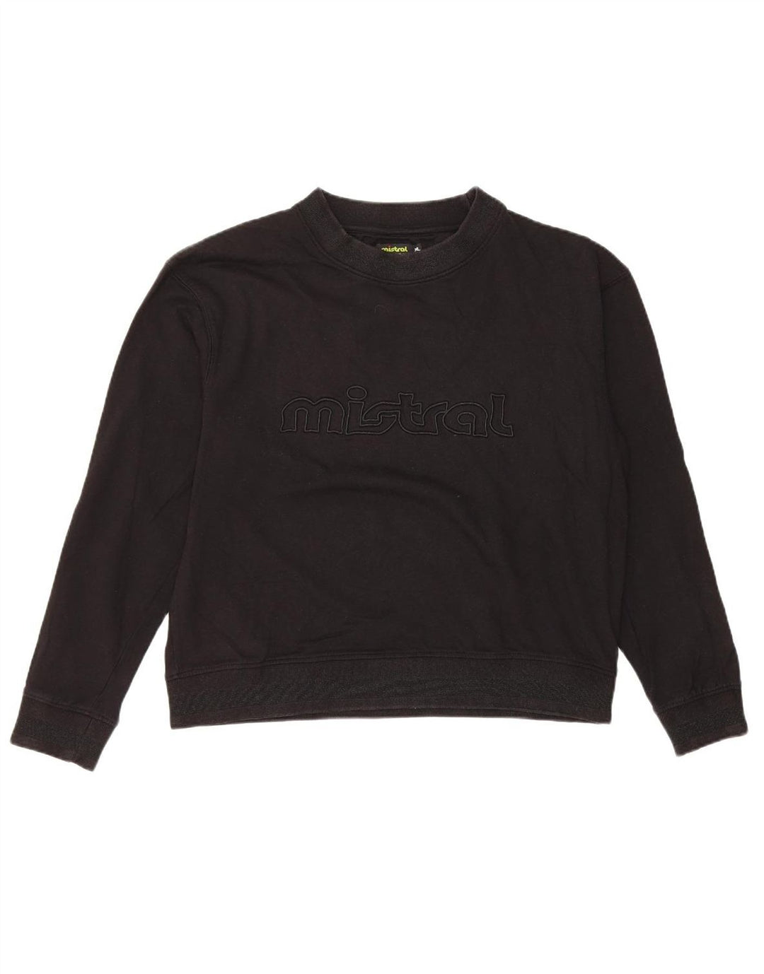 Suéter gráfico feminino MISTRAL UK 18 XL algodão preto