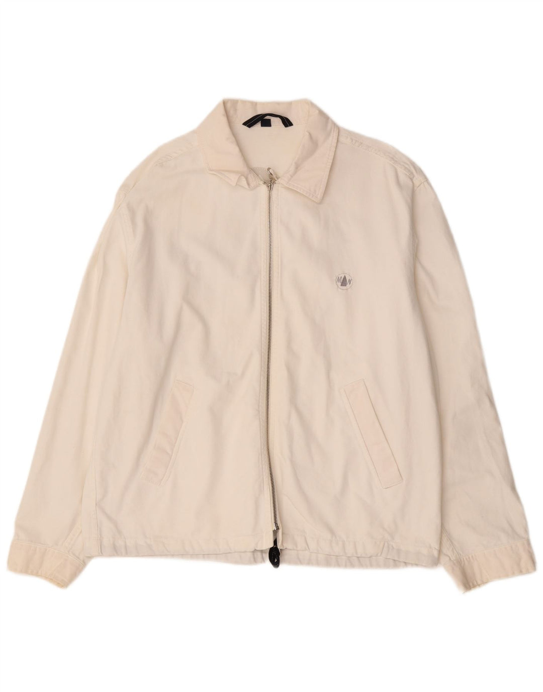 Jaqueta bomber masculina MURPHY & NYE Reino Unido 40 grande algodão branco