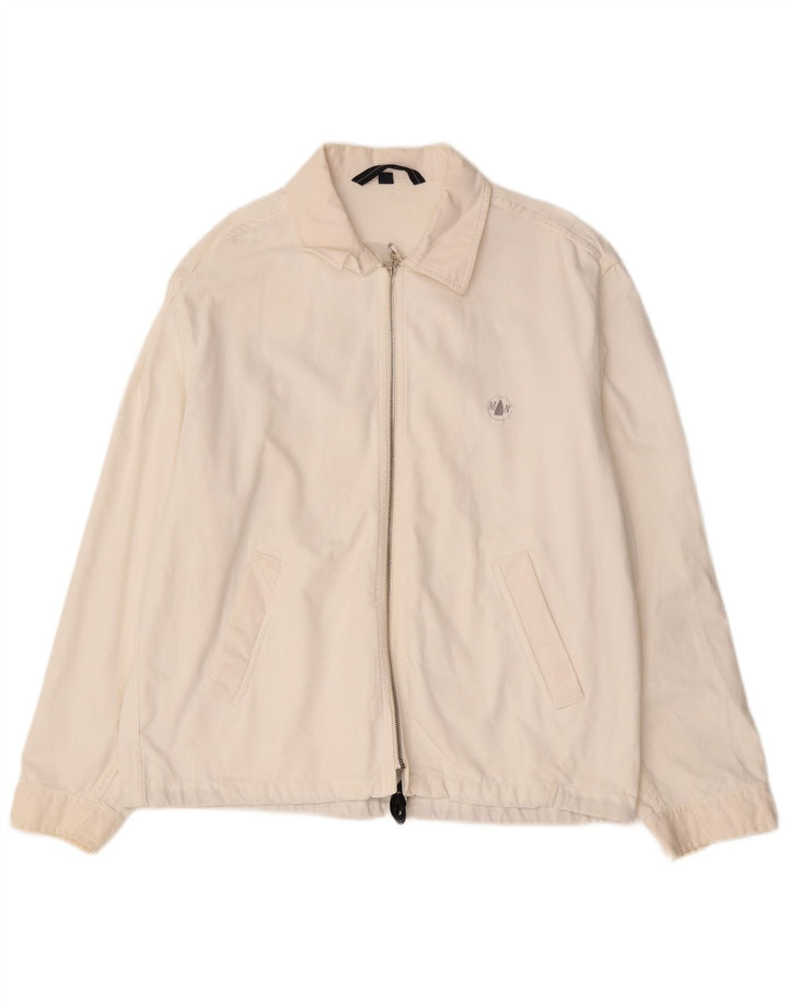 Jaqueta bomber masculina MURPHY & NYE Reino Unido 40 grande algodão branco