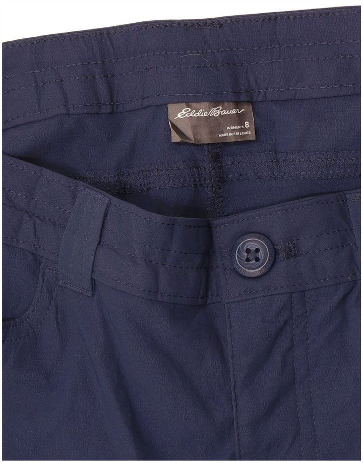 Calça capri feminina EDDIE BAUER reta EUA 8 médio W32 L20 azul marinho