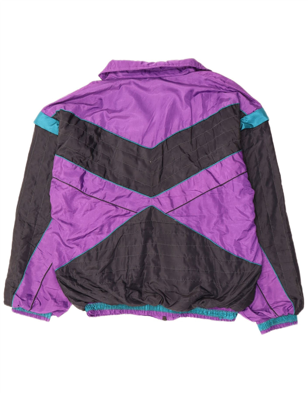 VINTAGE Mens Treino Top Jacket XL Roxo Colorblock