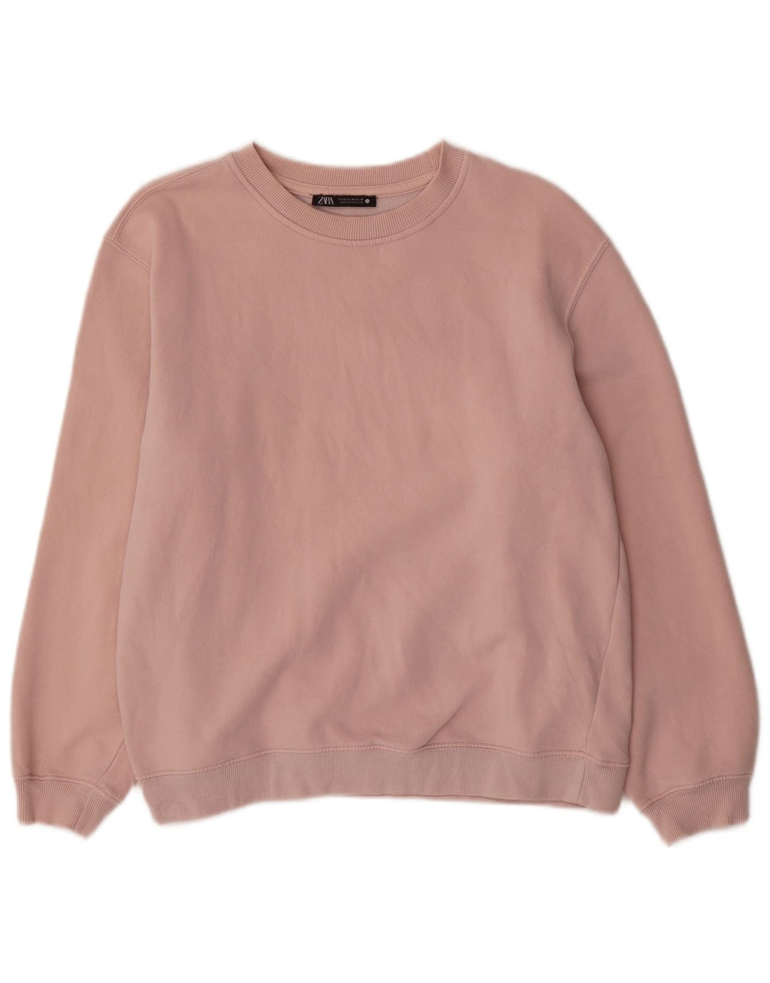 ZARA moletom feminino jumper UK 14 médio algodão rosa