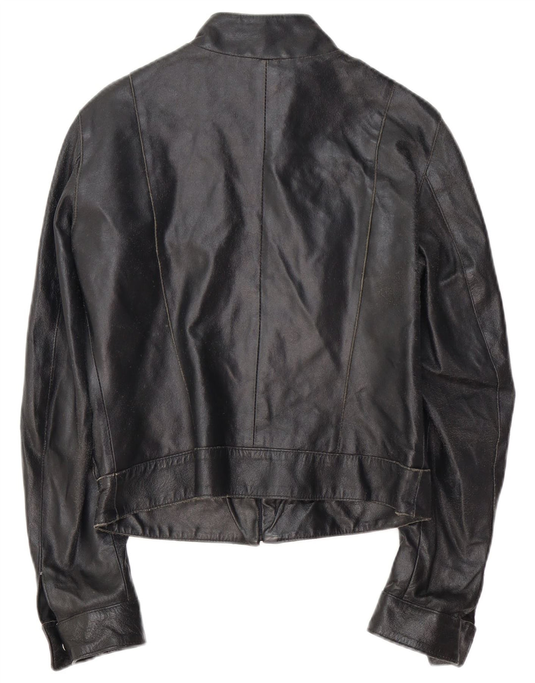 Jaqueta feminina de couro VINTAGE IT 42 couro preto médio