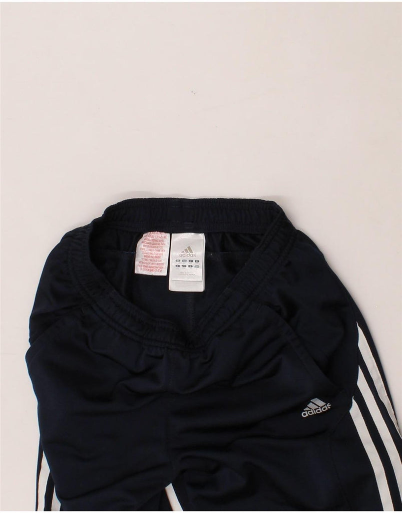 ADIDAS Boys Tracksuit Trousers Joggers UK 11-12 Years  Navy Blue Polyester Vintage Adidas and Second-Hand Adidas from Messina Hembry 