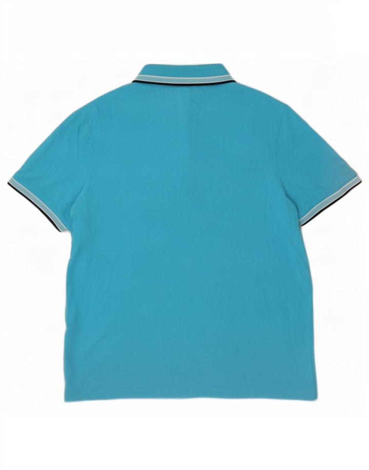 Camisa polo masculina Hugo Boss 4XL algodão azul
