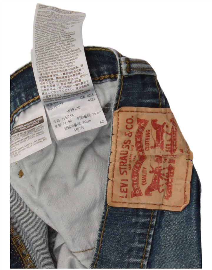LEVI'S Feminino 511 Slim Jeans W29 L30 Azul Algodão