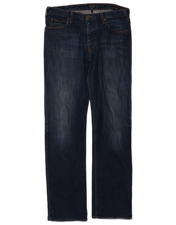 Armani feminino regular fit jeans reto W32 L31 algodão azul