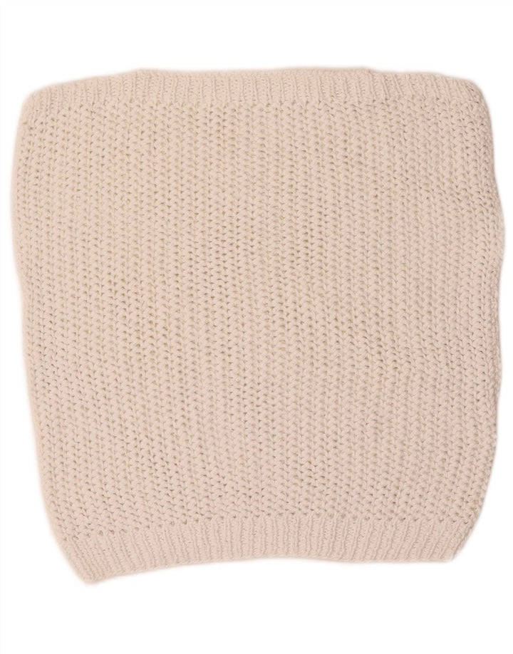 Regata feminina vintage de crochê com colete UK 12 médio branco