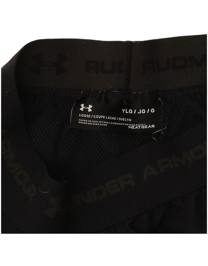 Shorts esportivos masculinos Under Armour 11-12 anos grandes pretos