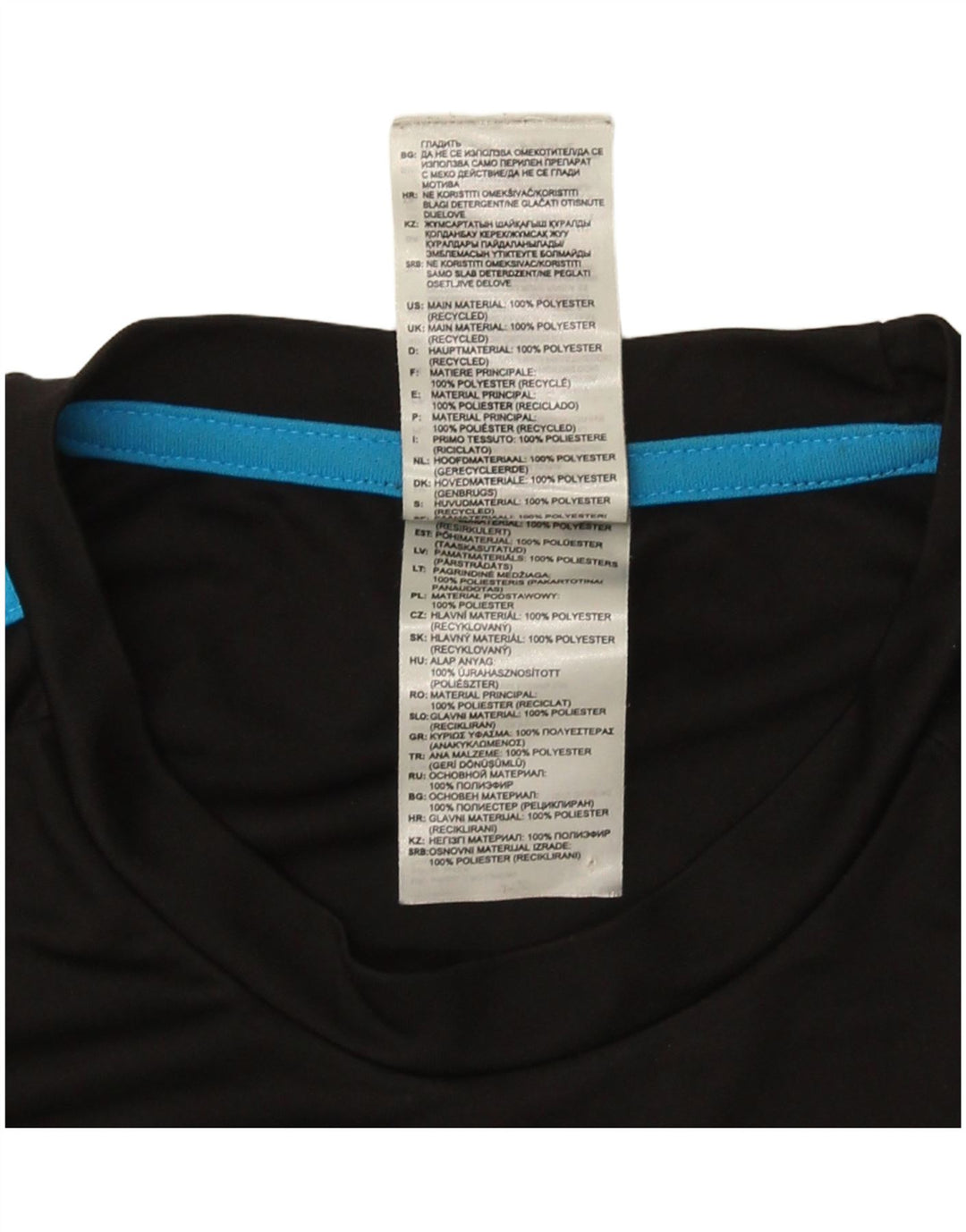 Adidas Mens Camiseta Top Pequeno Poliéster Preto