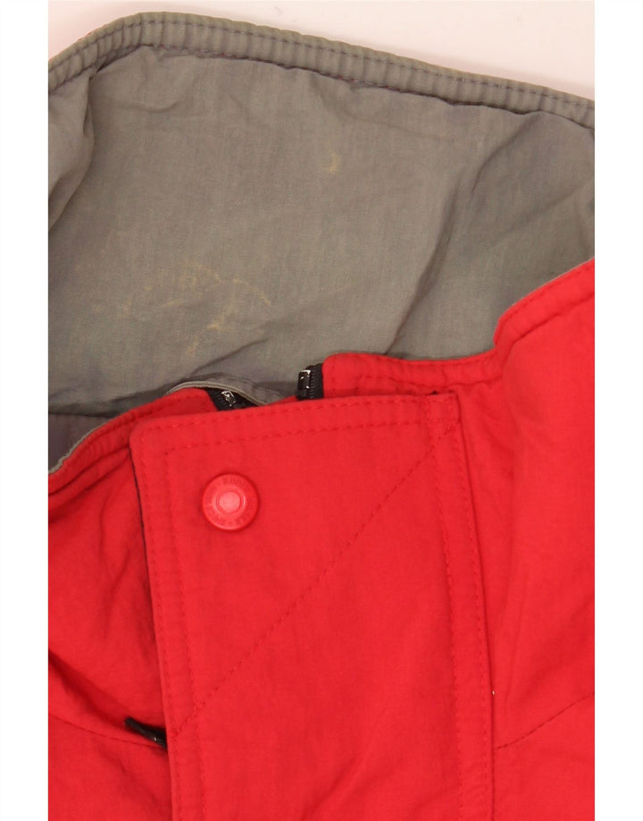 Jaqueta acolchoada masculina Eddie Bauer UK 42 XL algodão vermelho