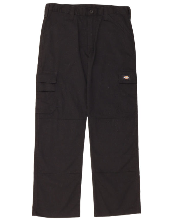Calças cargo retas masculinas Dickies W32 L30 poliéster preto