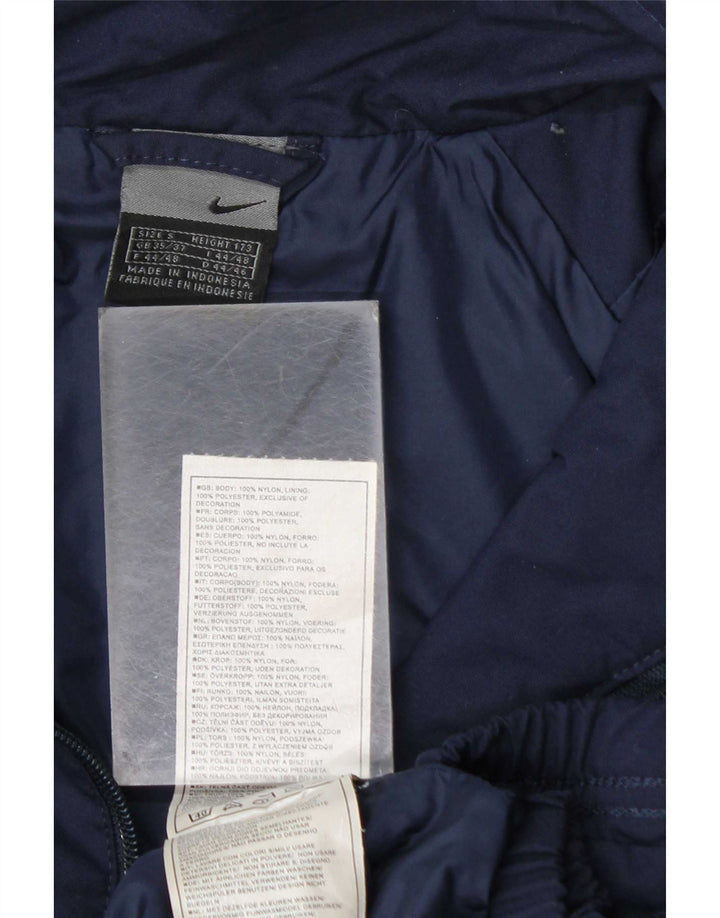 Jaqueta bomber masculina Nike UK 35/37 pequena azul marinho colorblock nylon