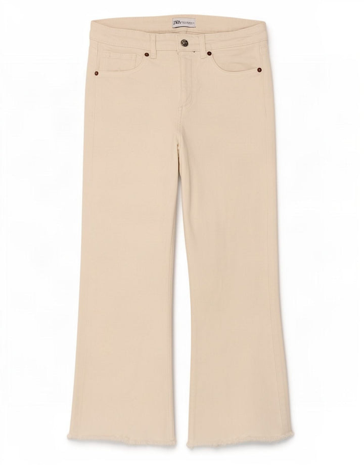 Calça jeans feminina Zara EU 40 médio W30 L23 branco