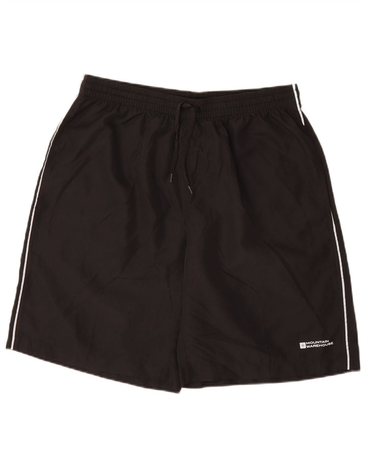 MOUNTAIN WAREHOUSE Shorts esportivos masculinos poliéster preto médio