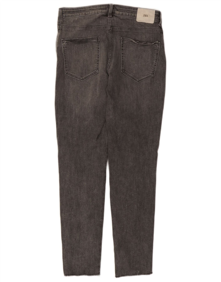 Zara Jeans Slim Feminino EU 42 Grande W32 L28 Cinza